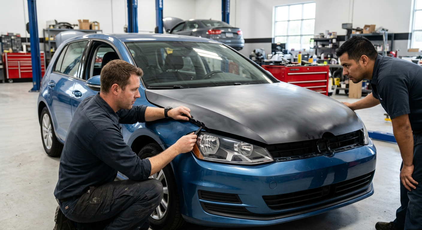 Fitting a replacement hood and checking panel gaps